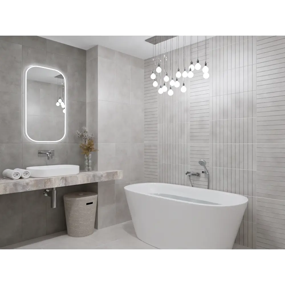 89365805 Декор настенный Azori Cemento 31.5x63 см матовый цвет серый STLM-0943564  - Вид №4