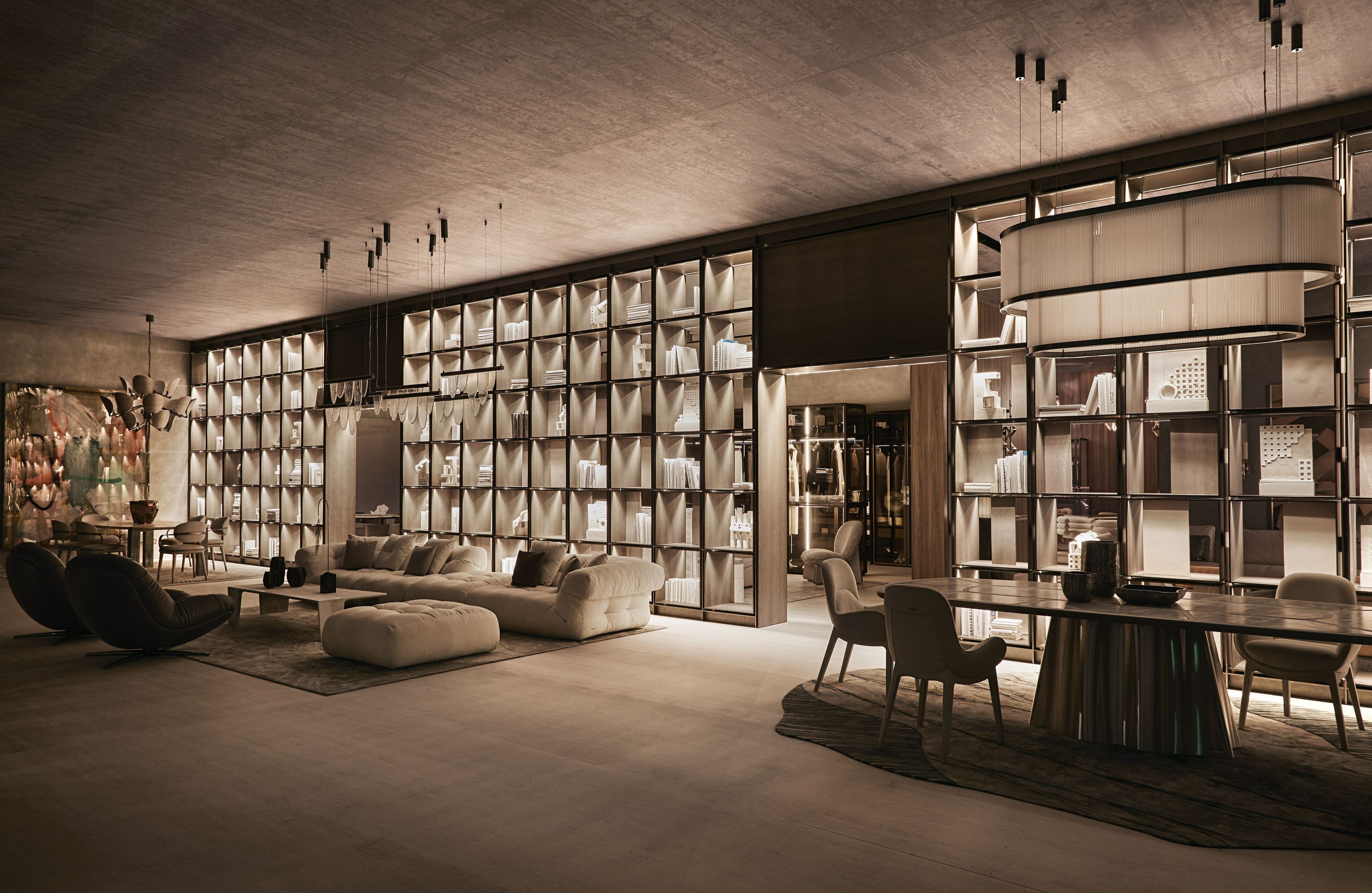 Модульный алюминиевый книжный шкаф с освещением Visionnaire C-SQUARE ARCH-00102125 - Вид №1