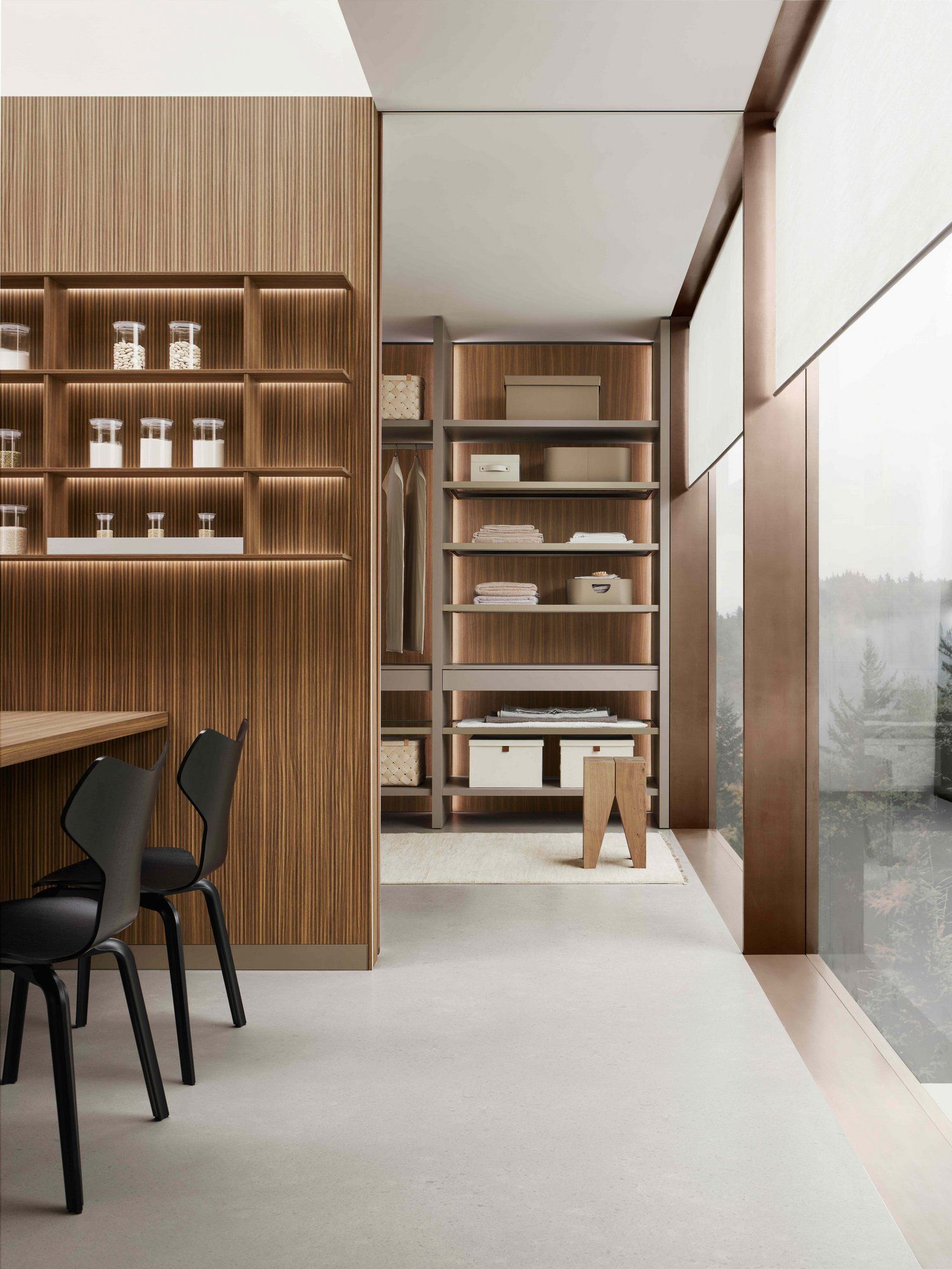 Кухня без ручек на заказ с полуостровом ERNESTOMEDA знак ARCH-00140912 - Вид №9