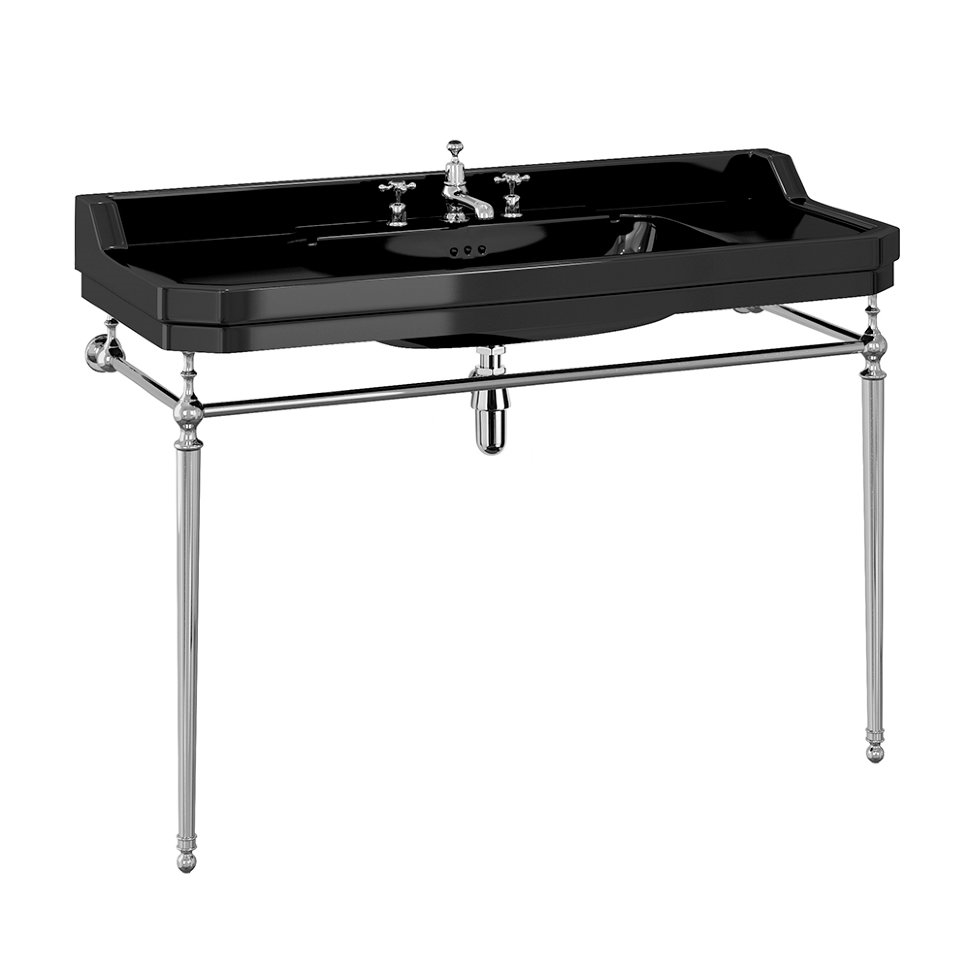 B19 1TH JET, T51 CHR Напольная раковина стоящая овальная Burlington EDWARDIAN - Вид №1