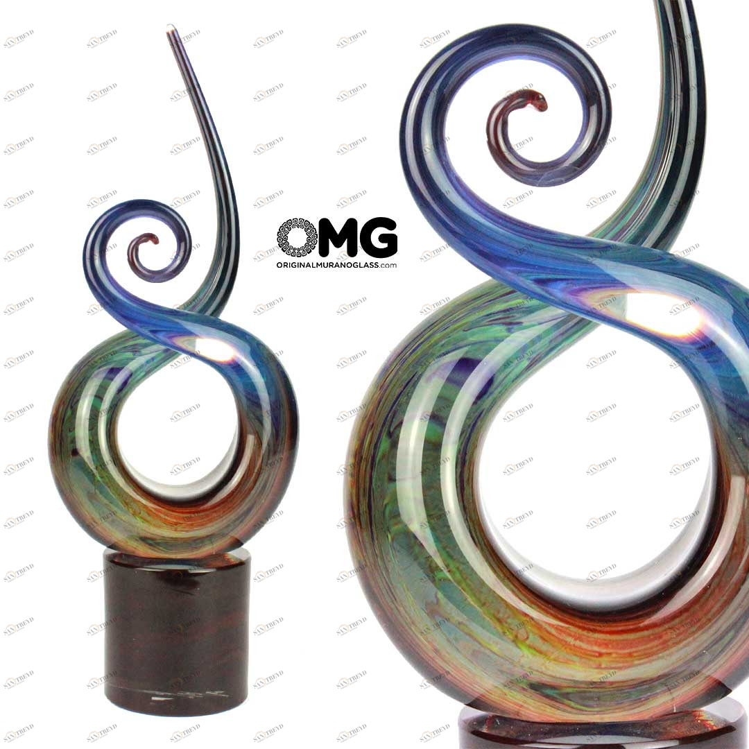 722 ORIGINALMURANOGLASS Скульптура Волны любви - автор Andrea Tagliapietra - муранское стекло OMG  см 