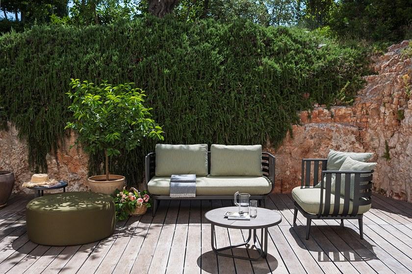 RODA 2-местный садовый диван из алюминия и ткани Thea sun-id-1494532 - Вид №2