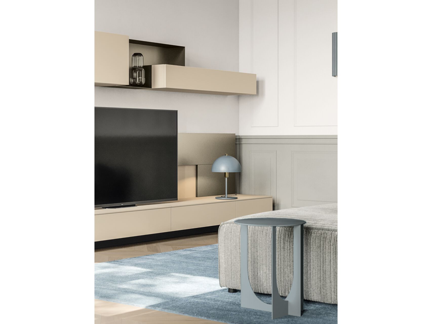 Круглый журнальный столик из листового металла Santalucia Mobili Homy ARCH-00099948 - Вид №2