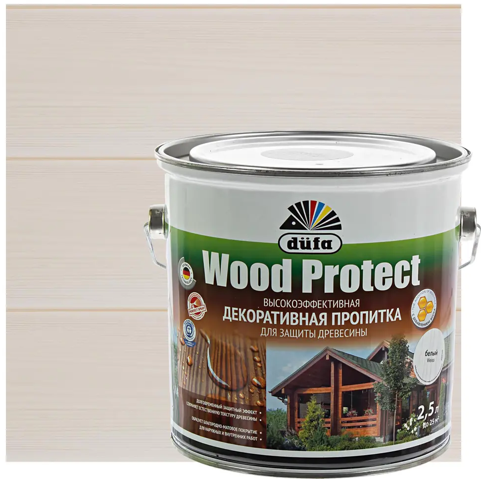 Dufa Wood Protect - антисептик для дерева с грязеотталкивающим эффектом, 2.5 л 14724309