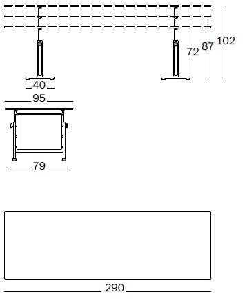 Magis Прямоугольный чугунный стол с регулируемой высотой Brut sun-id-1382434 - Вид №7