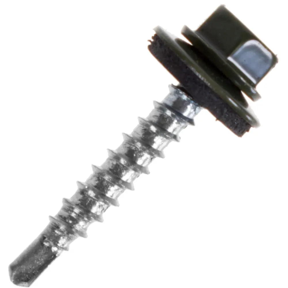 Саморезы кровельные Standers 4.8х28 мм цвет темно-зеленый 300 шт STLM-2074157