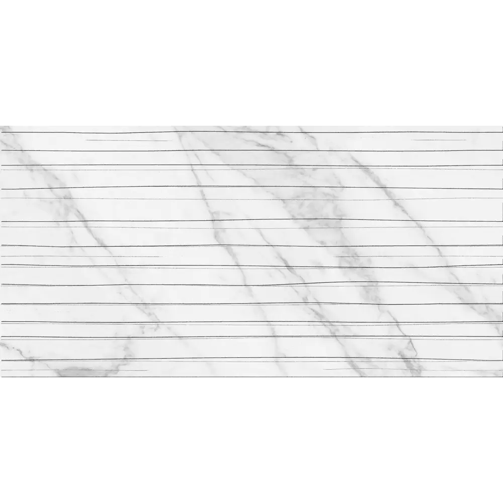 Плитка настенная Wave Marble 60x30 см 1.62 м2 цвет белый матовый BELANI STLM-2017207 - Вид №1