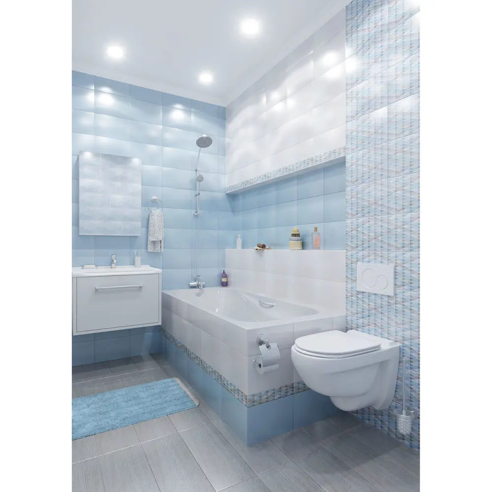 Керамогранит «Боско» 20.1х50.2 см 1.21 м2 цвет светло-серый Kerama Marazzi STLM-2203406 - Вид №3