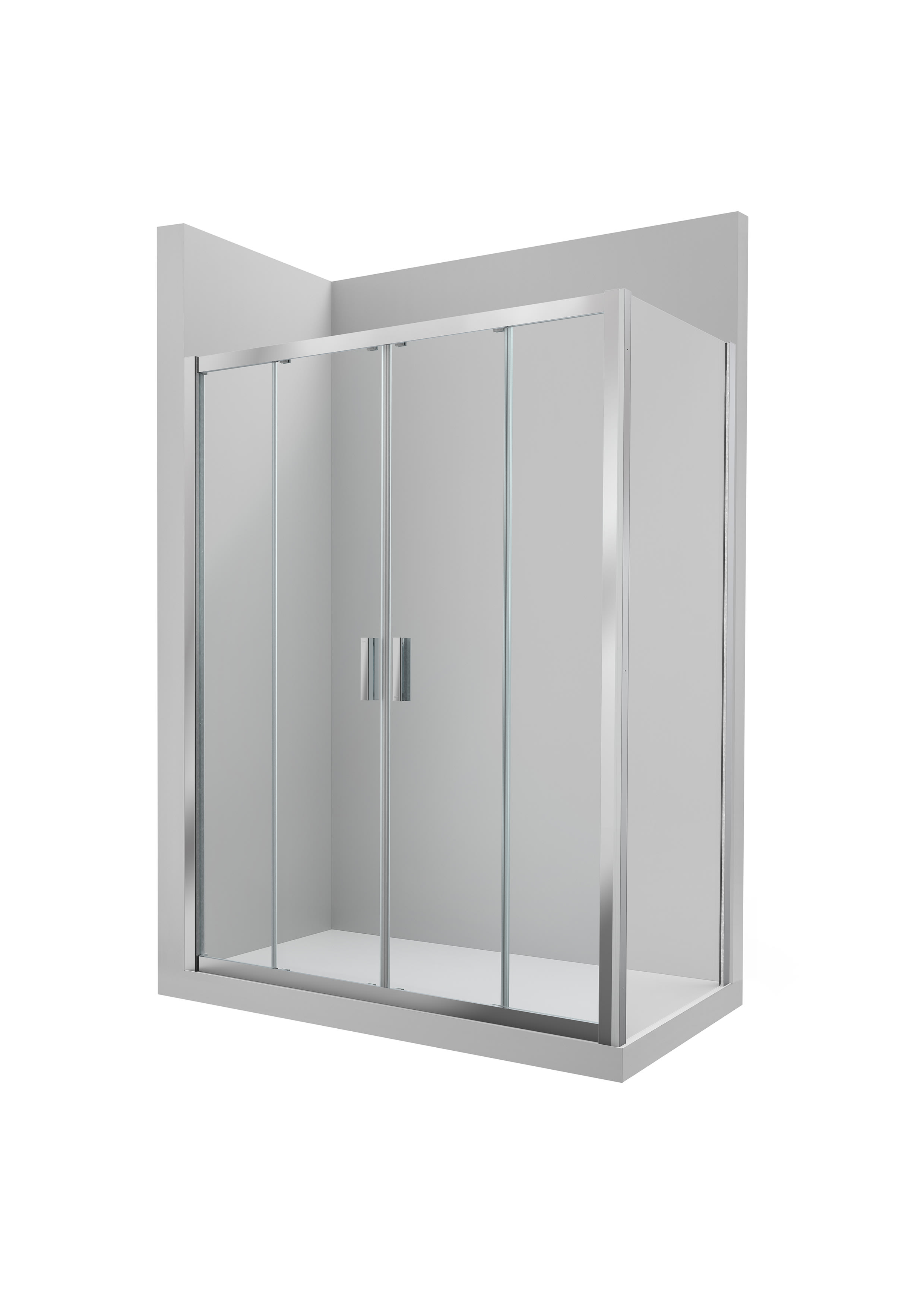 AM16320012M L4-E - Душевая панель с 2 раздвижными панелями + 2 стационарными панелями ROCA Ura  - Вид №1