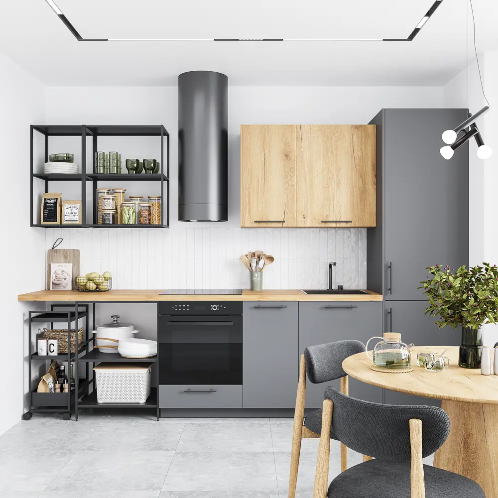 Напольный шкаф KONSENSA для кухни 40x87x56 см черный матовый 89422279 STLM-1570194 - Вид №6