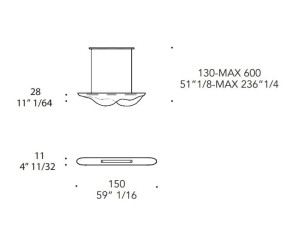Изогнутый стеклянный светодиодный подвесной светильник