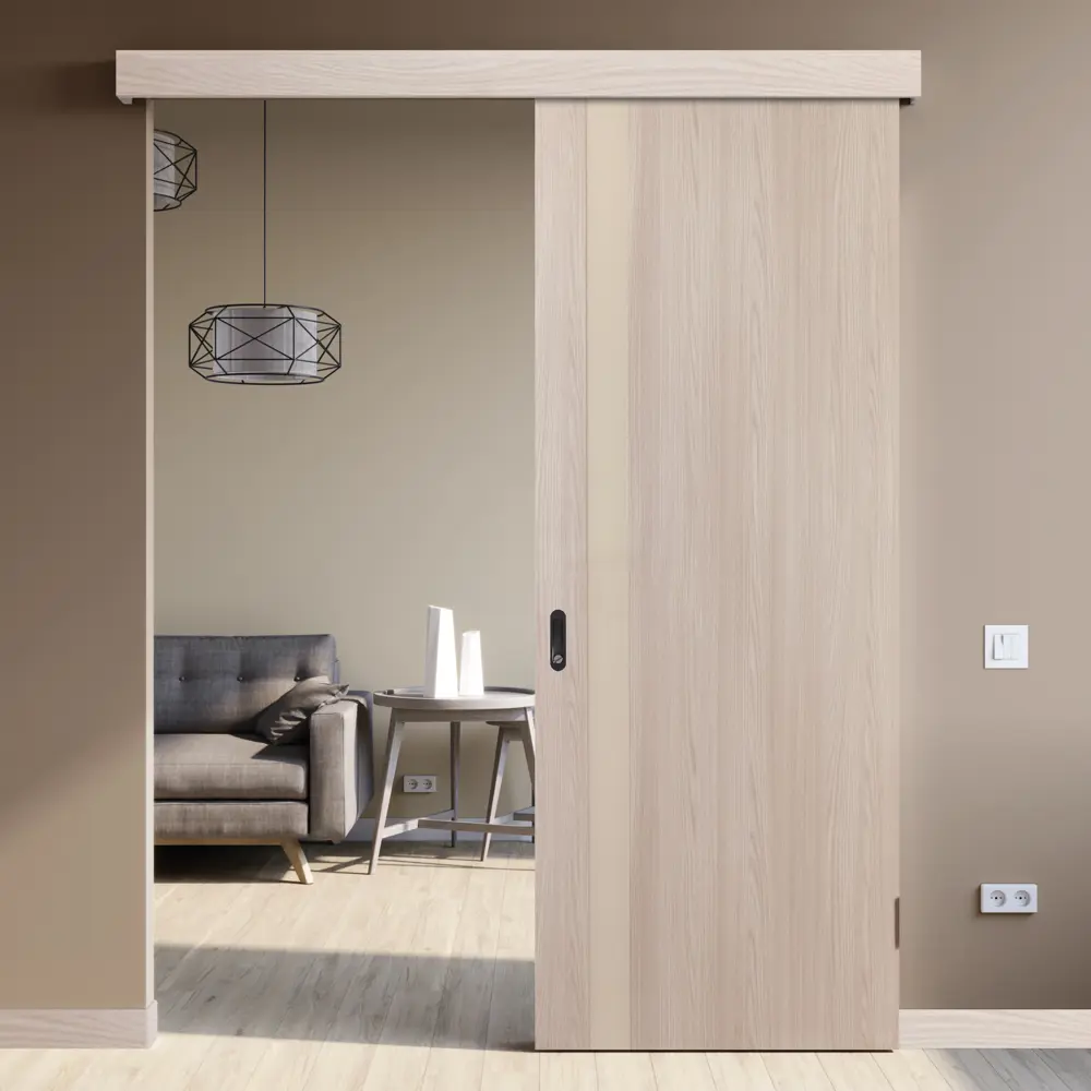 Дверь межкомнатная со стеклом Мирра 90x200 см Hardflex цвет ясень бора с замком и петлями 82672899 STLM-2017699 МАРИО РИОЛИ  - Вид №7