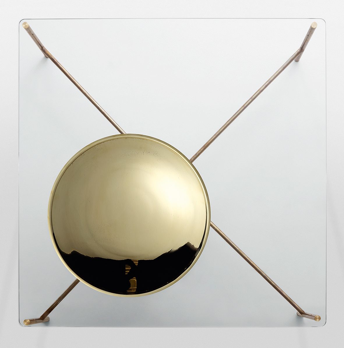 Хрустальный квадратный низкий журнальный столик Gallotti&Radice GOLDEN MOON ARCH-00067814 - Вид №1