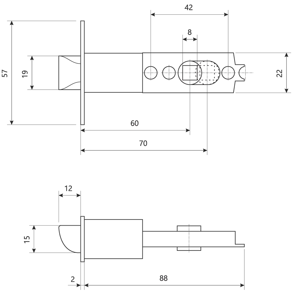 Ручка-кноб AVERS для межкомнатных дверей с защелкой 18776042 STLM-0894277 - Вид №5