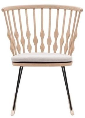 Andreu World Кресло-качалка из бука с подлокотниками Nub So1454 - Вид №3