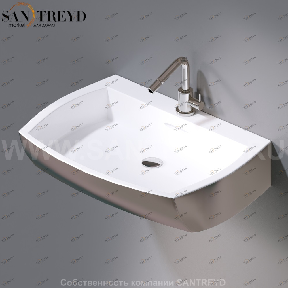 L283.251 Подвесная раковина настенная овальная A. e T. Italia SQUARE белая AeT ITALIA