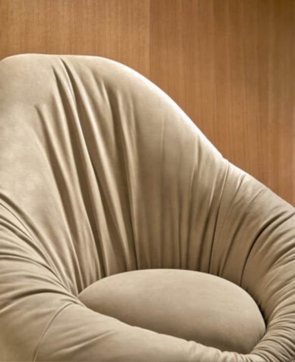 Вращающееся кресло из нубука с подставкой для ног RIFLESSI BACIO ARCH-00069977 - Вид №4