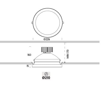 Утопленный светодиодный прожектор ONOK Lighting Ринго ARCH-00104937 - Вид №2