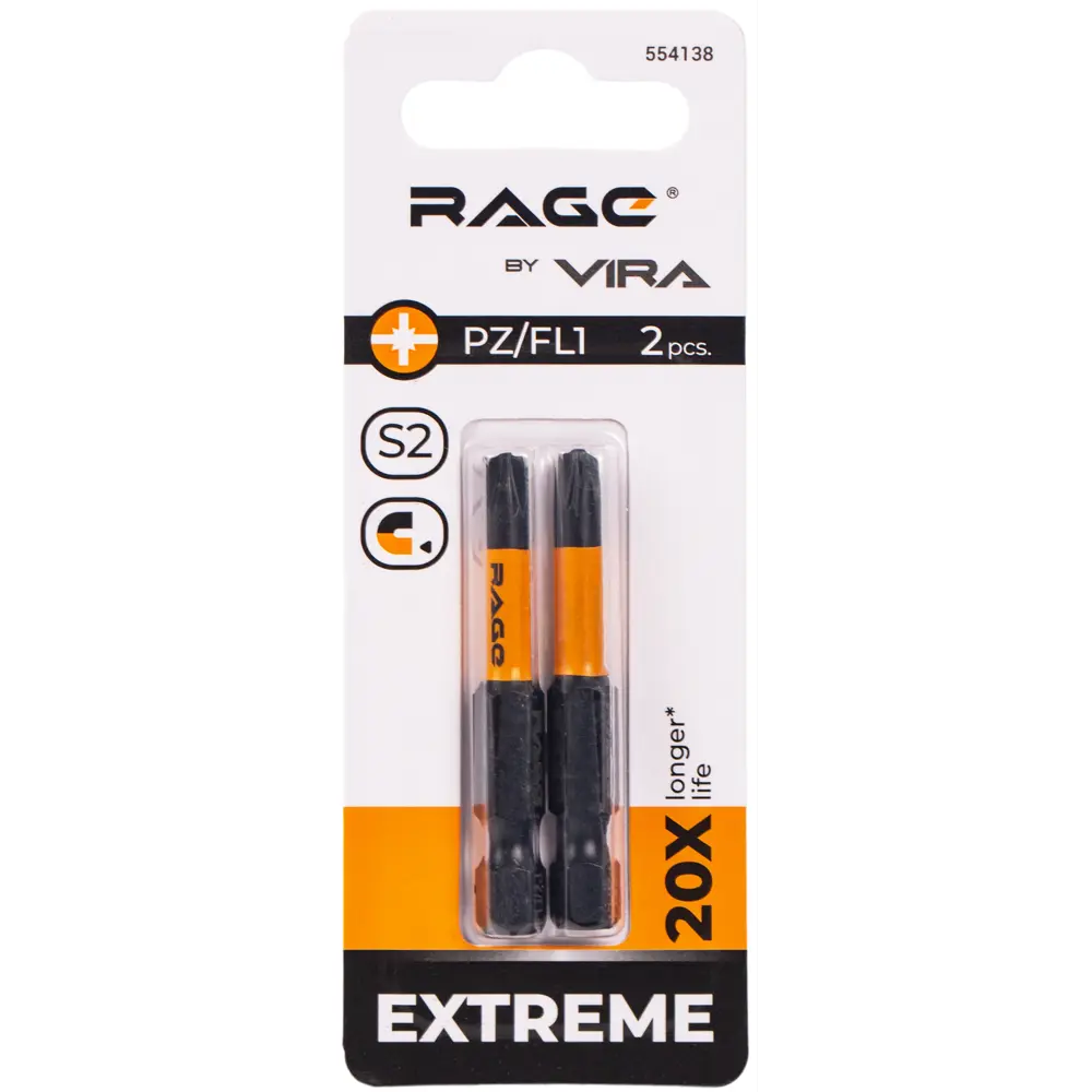 Магнитная бита RAGE PZ/FL1 50 мм для точного монтажа (2 шт) 89345793 STLM-0840142 - Вид №3