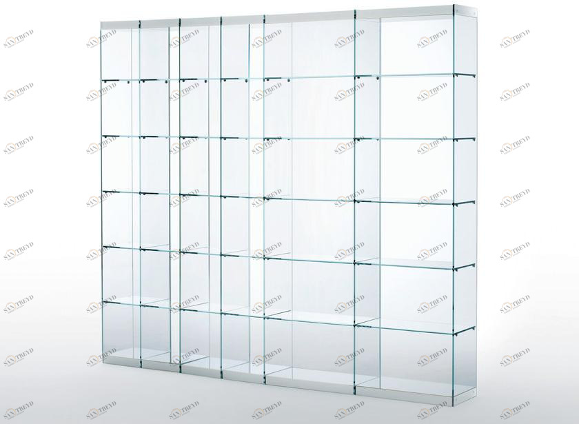 Glas Italia Модульный модульный книжный шкаф из хрусталя sun-id-1490067