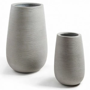 Ваза бетонная серая Lis от La Forma, 2 штуки LA FORMA LIS 342695 Серый