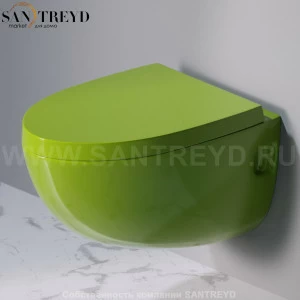 S511121 Подвесной унитаз настенный Зеленый A. e T. Italia OVAL Италия