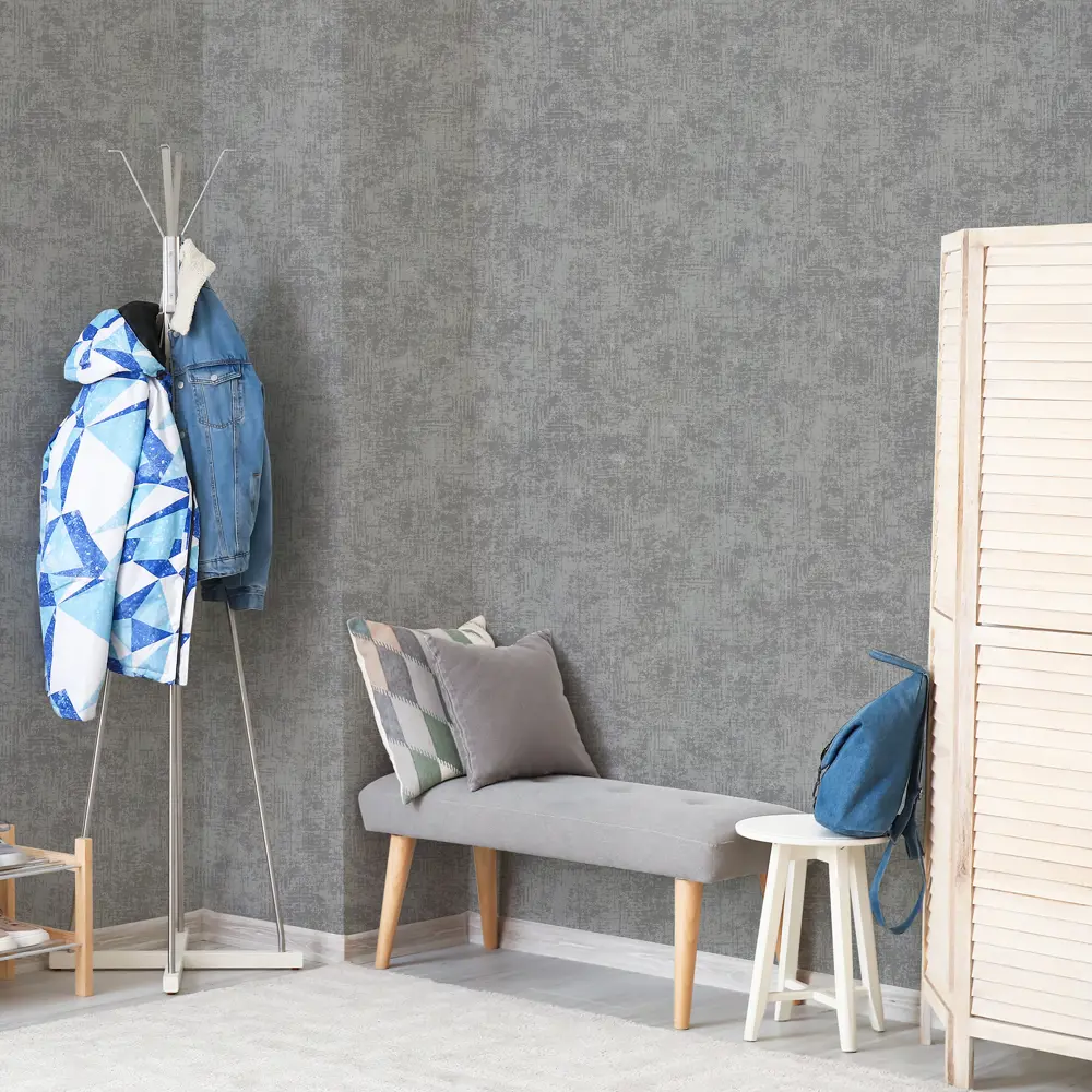 WALL DECOR Гранж: флизелиновые обои графитового оттенка 85310359 STLM-0061192 - Вид №3