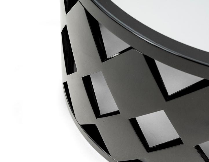 Mytto Круглый журнальный столик из лакированного дерева Larforma sun-id-1492581 - Вид №4