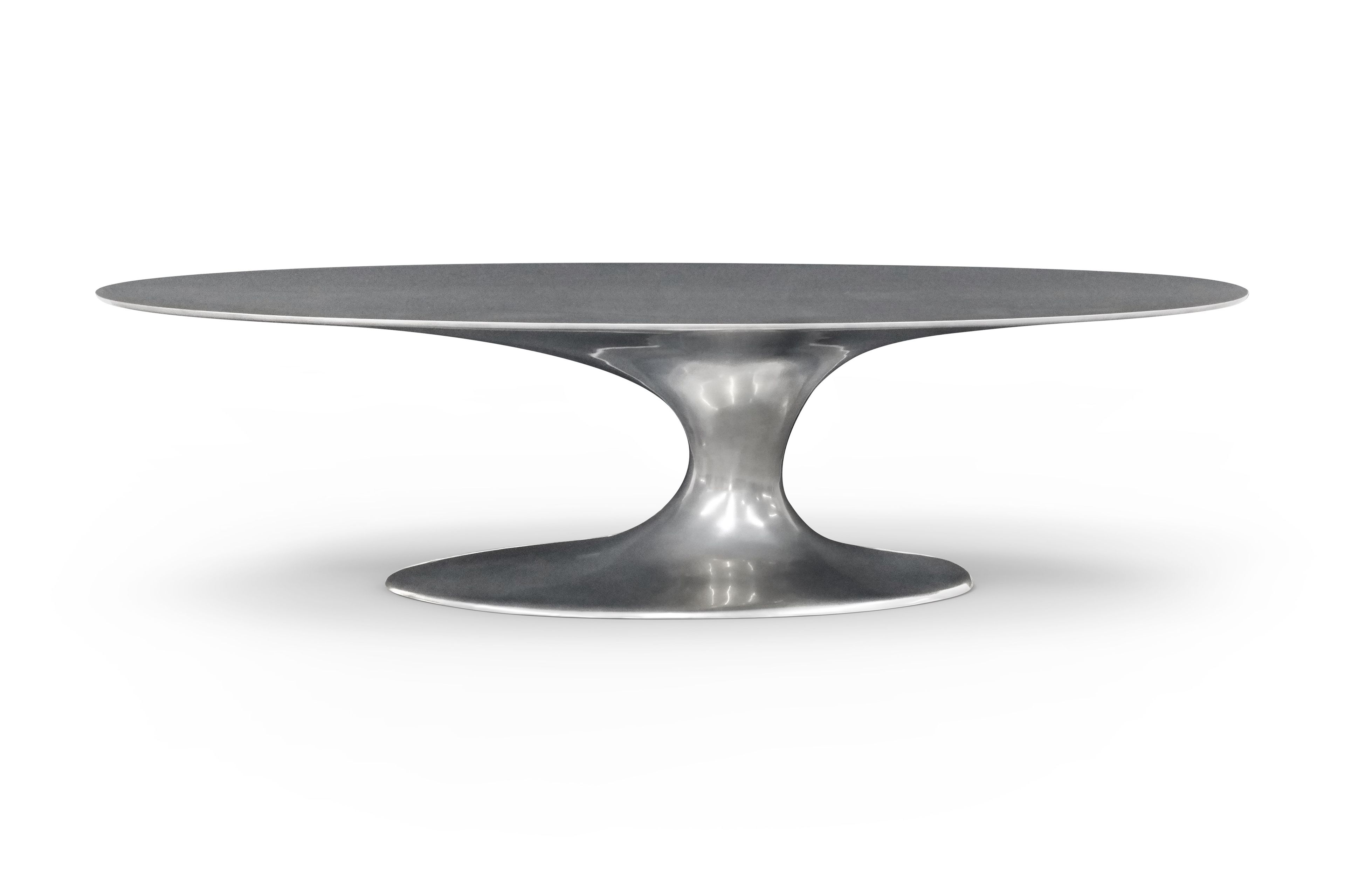 Овальный обеденный стол из стекловолокна и шпона GANSK JADE ARCH-00103800 - Вид №15
