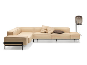 Кожаный угловой диван