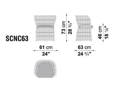 Полиэтиленовый садовый стул с подлокотниками B&B Italia Outdoor Canasta ' 13 ARCH-00073291 - Вид №1