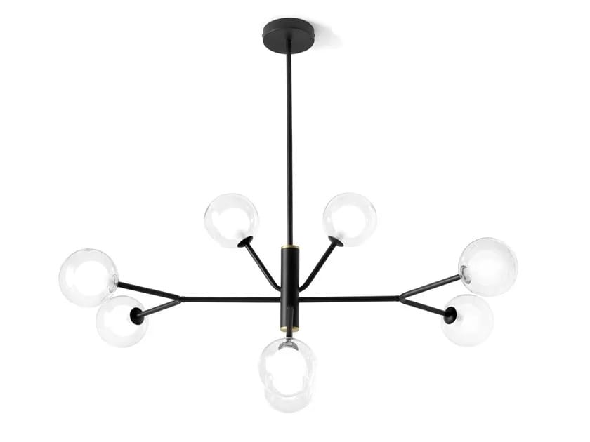 Подвесной светильник из боросиликатного стекла и металла Miloox ARCH-00038477