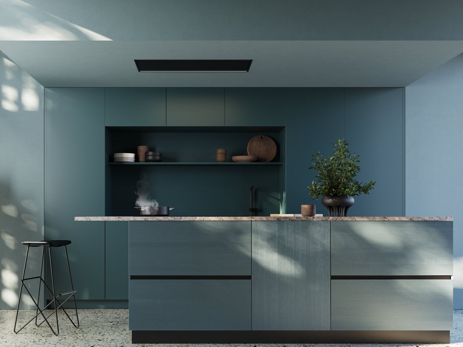 Встраиваемая вытяжка из нержавеющей стали со встроенным освещением Falmec дизайн ARCH-00091341