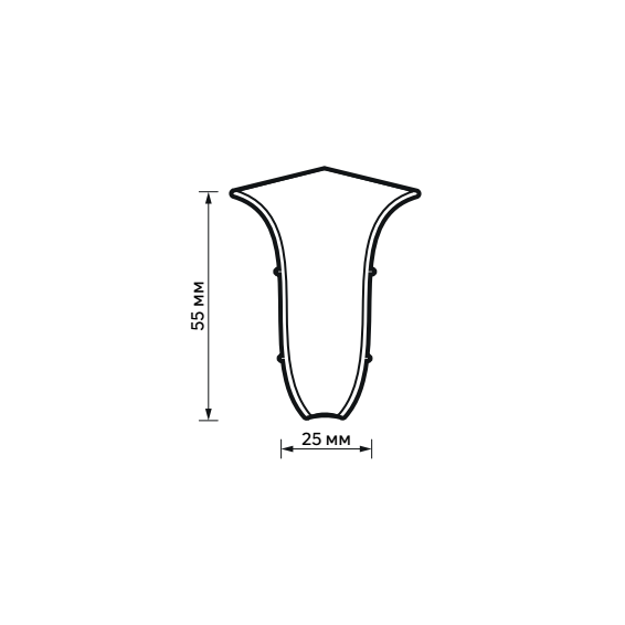 83411512 Угол для плинтуса внутренний Дуб Орон 55 мм 2 шт. STLM-0041111 ARTENS  - Вид №4