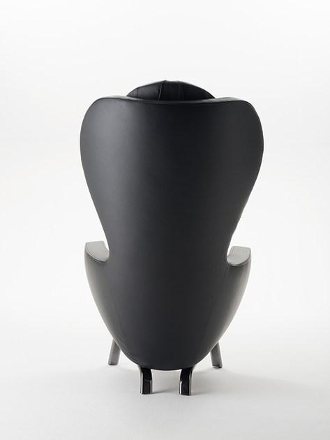 Opinion Ciatti Стеганое кожаное кресло с подлокотниками Bergere Guelfo sun-id-1454736 - Вид №4