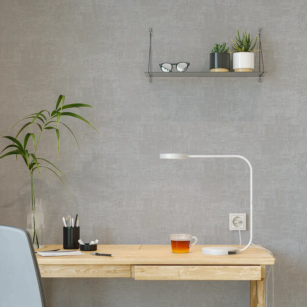 Флизелиновые обои PALITRA Simple серые 1.06 м - элегантность в каждом рулоне 82674809 STLM-0033664 - Вид №2