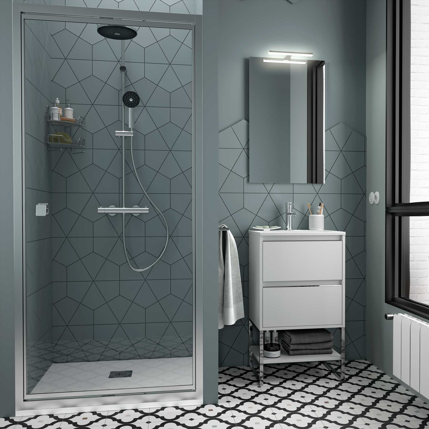 24345 SALGAR Комплект из 2 ножек АЛЬЯНС на глубину 40 ХРОМ 310 мм  - Вид №1