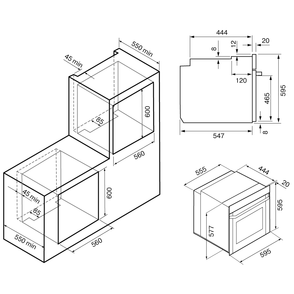 9014950 Электрический духовой шкаф KRONA NEBULA steam 60 WH белый KRONA1 STDN-0128880 - Вид №24