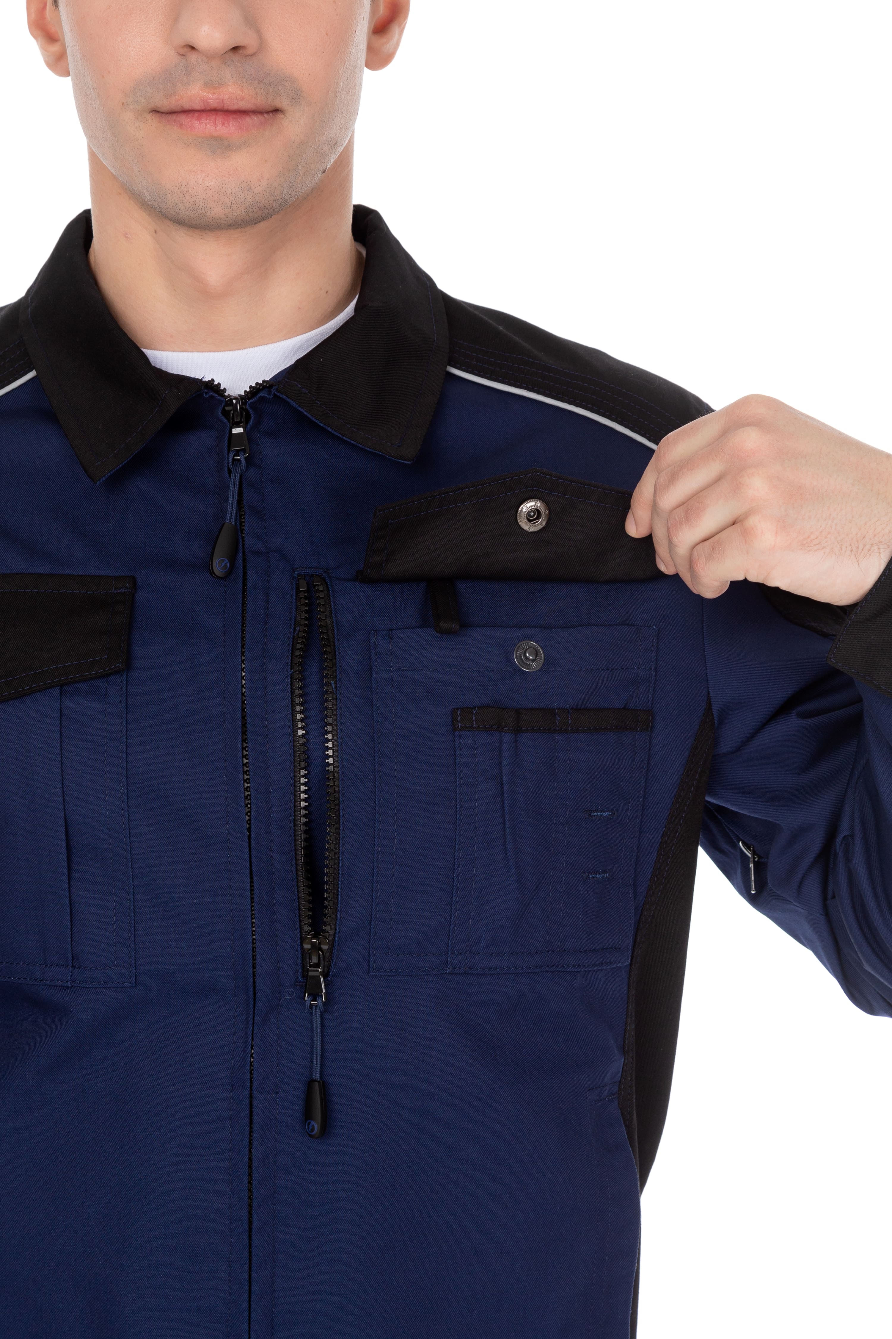 70049 Костюм  NEW темно-синий с черным STATUS  Летняя спецодежда  размер 60-62/182-188  - Вид №20