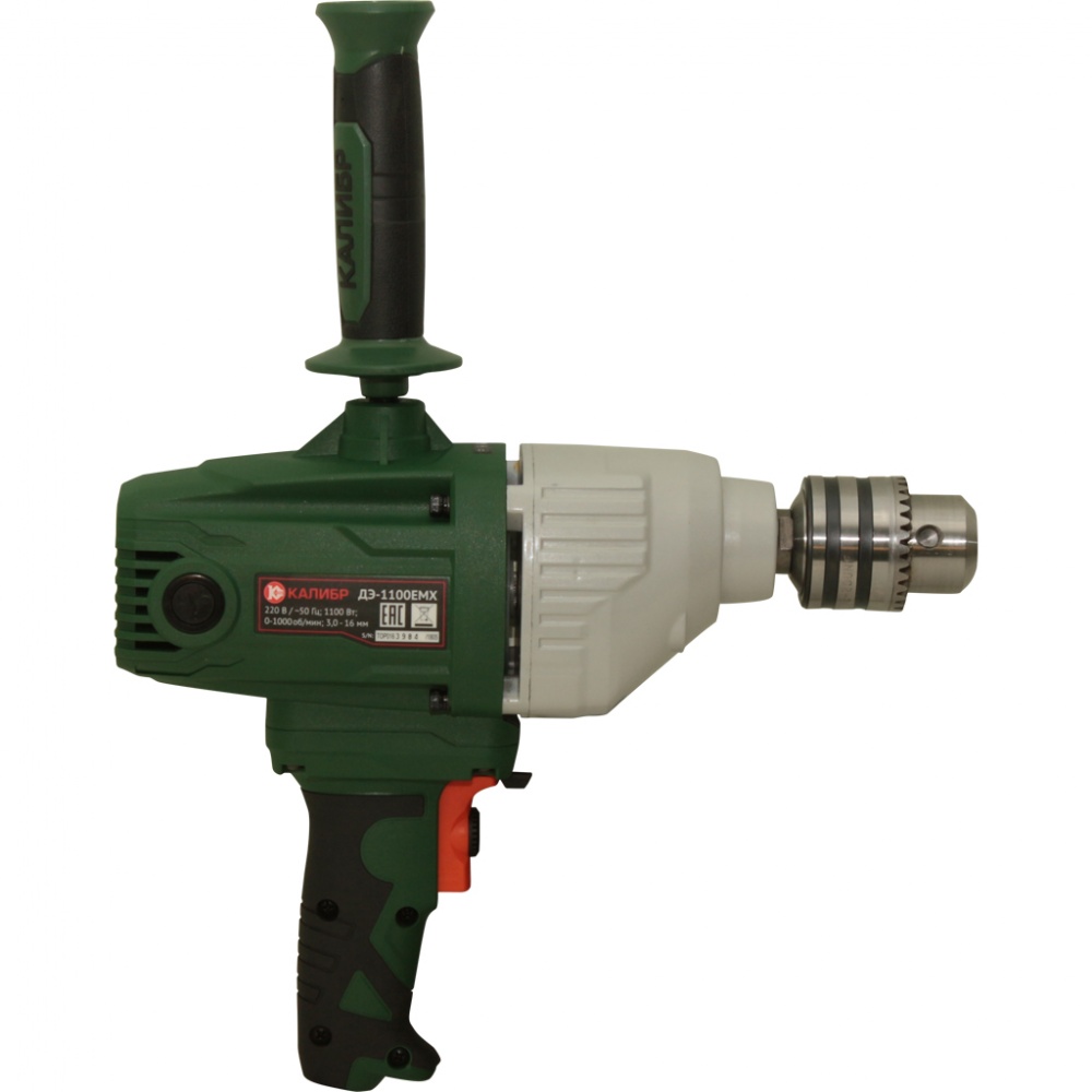 46013 Калибр Дрель электрическая с функцией миксера ДЭ-1100ЕМХ  - Вид №1