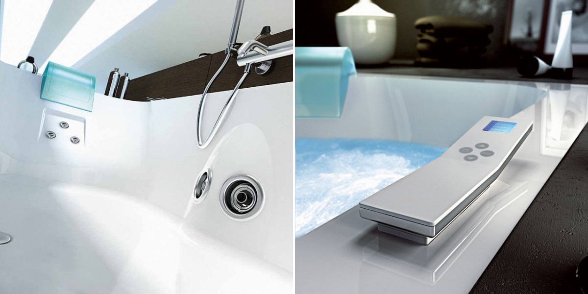 Ванна с гидромассажем "HYDRO TOP" Aquasoul Offset встроенная 9443-478 Dx Jacuzzi 9443478DX - Вид №1