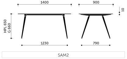 profim Прямоугольный стол из hpl Sam sun-id-1413295 - Вид №5