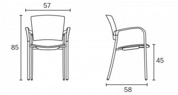 ENEA Стул для конференций, обитый кожей, с подлокотниками Eina sun-id-1475742 - Вид №6