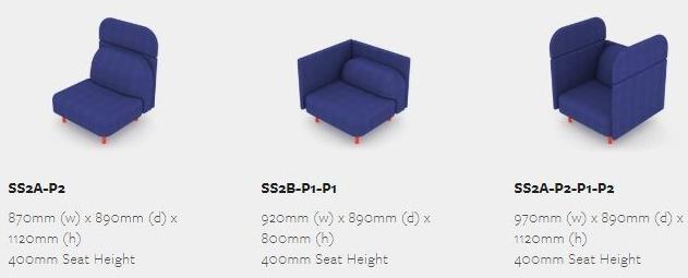 Deadgood Секционный модульный диван из ткани с высокой спинкой  Ss2a - ss2b  - Вид №5