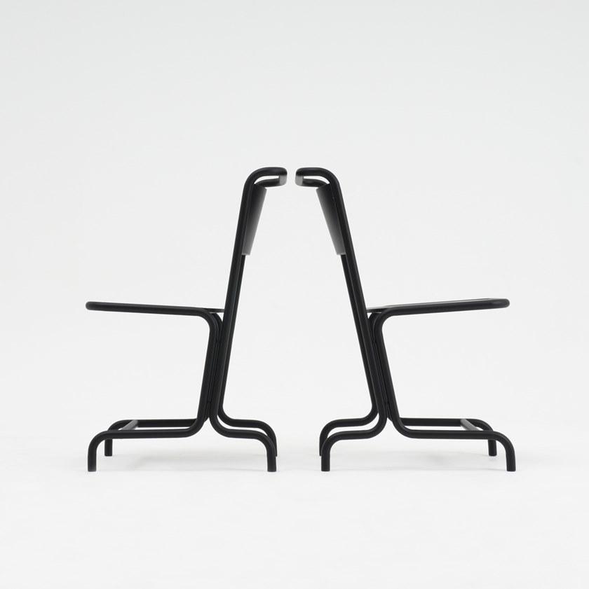 Atelier Haußmann Стул из стали и дерева с подставкой для ног sun-id-1353430 - Вид №3