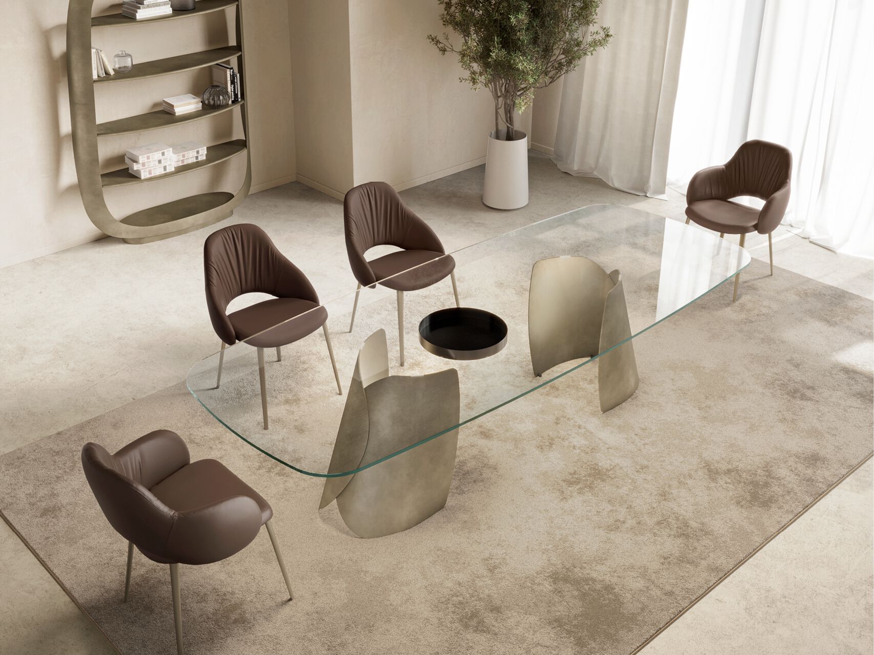 Прямоугольный стол с хрустальным верхом EFORMA жемчуг ARCH-00122237 - Вид №1