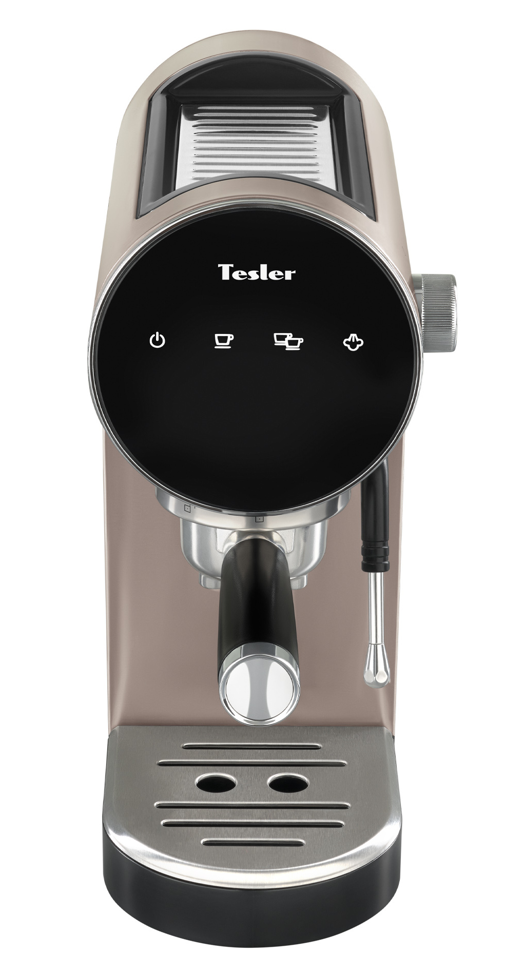 9130746 Кофеварка рожковая Tesler ECM-260 SAND GREY коричневый STDN-0118511 - Вид №1