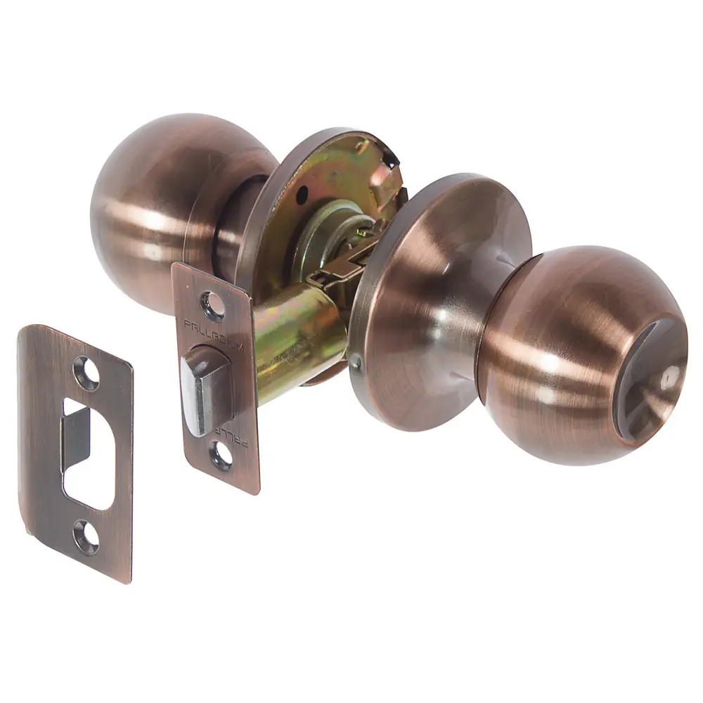 Ручка-кноб 607 AС PS AC, без запирания, цвет античная медь PALLADIUM STLM-2024285 - Вид №1