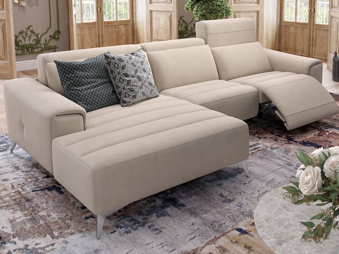 Тканевый диван с полуостровом Sofanella Bella ARCH-00074919 - Вид №3