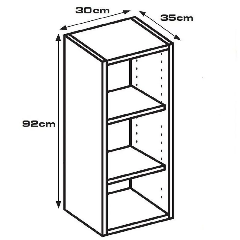 Каркас навесной 30x92x35 см, ЛДСП, цвет белый DELINIA STLM-2078093 - Вид №5
